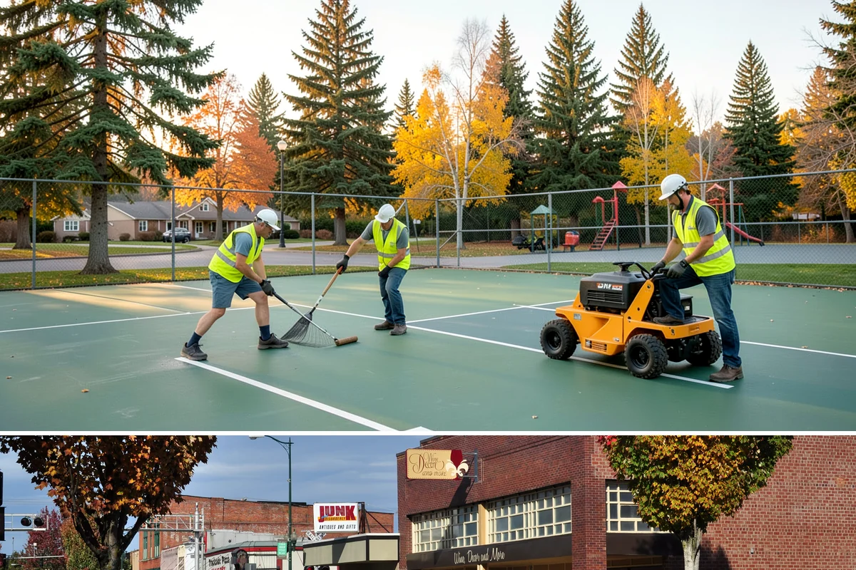 Public Stairwell Cleaning in Puyallup, Pierce County, WA - Stairwell cleaning is performed year-round since the enclosed spaces are unaffected by weather, with frequency set by usage and...