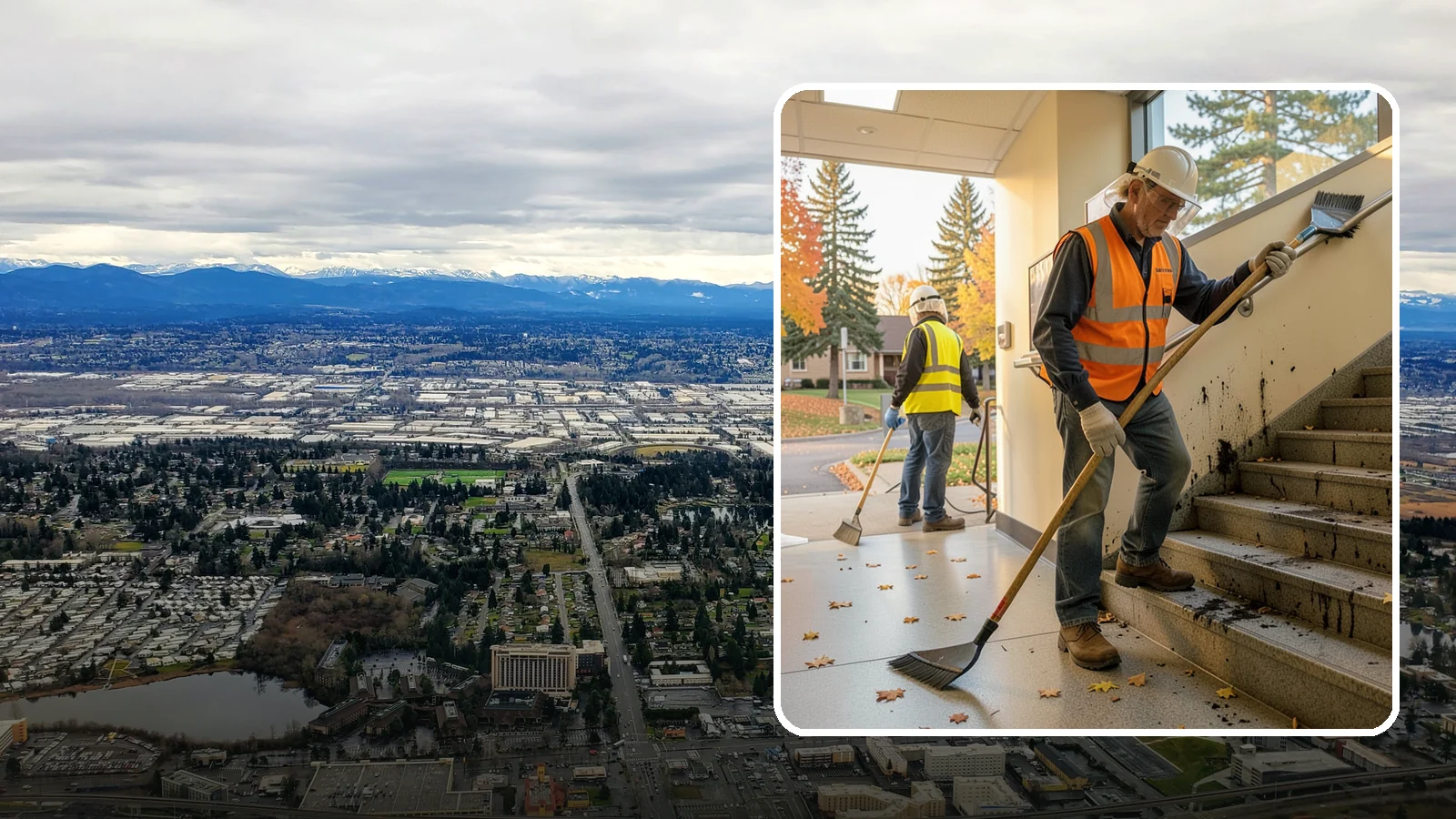 Public Stairwell Cleaning in SeaTac, King County, WA - We clean public stairwells and stair towers to remove grime, odors, and biohazards for Western Washington facilities.