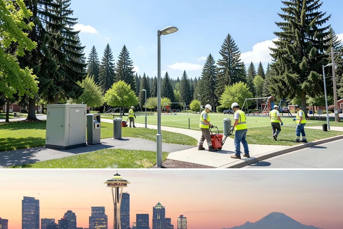 Public Stairwell Cleaning in Seattle, King County, WA - Stairwell cleaning is performed year-round since the enclosed spaces are unaffected by weather, with frequency set by usage and...