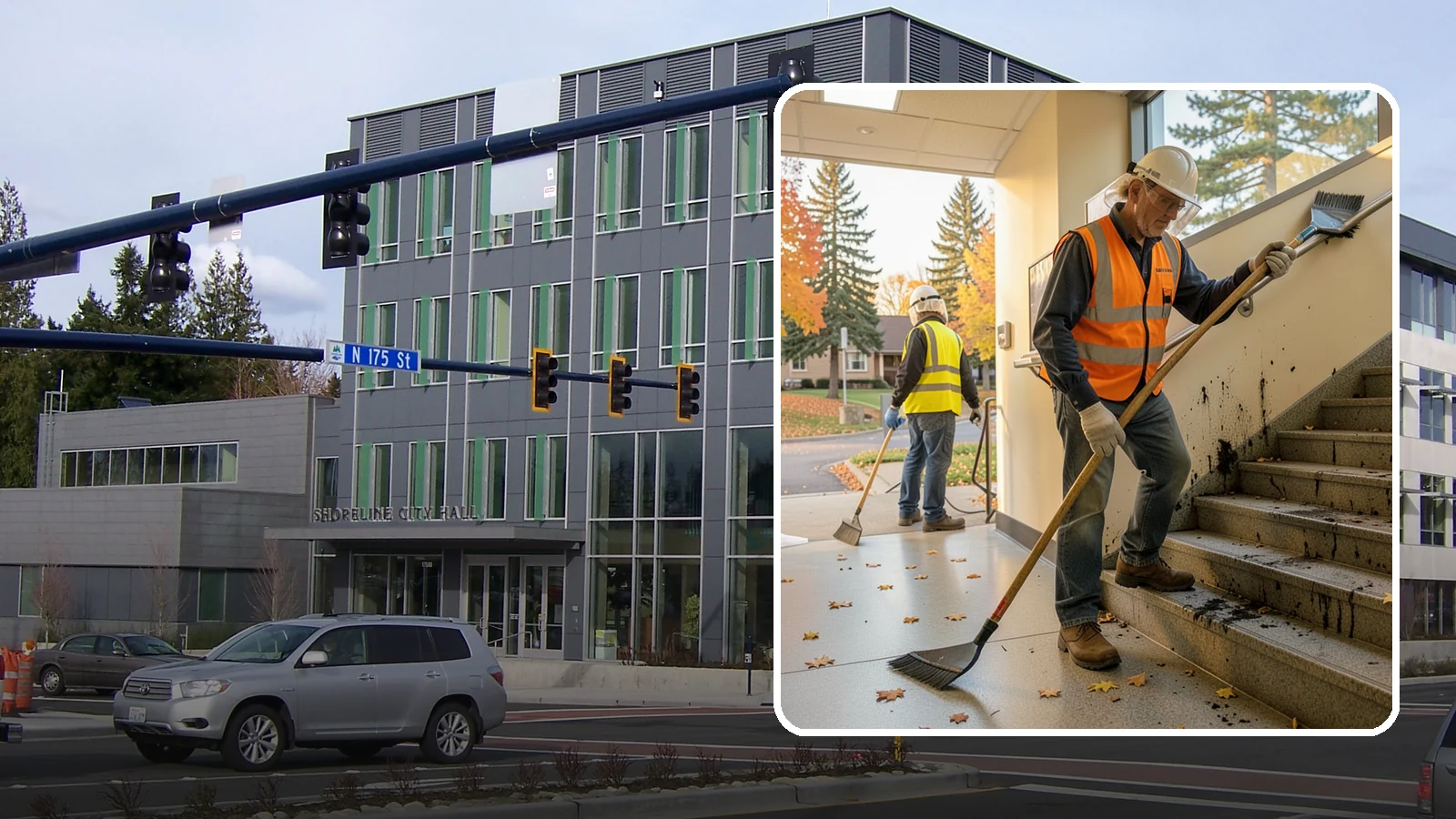 Public Stairwell Cleaning in Shoreline, King County, WA - We clean public stairwells and stair towers to remove grime, odors, and biohazards for Western Washington facilities.