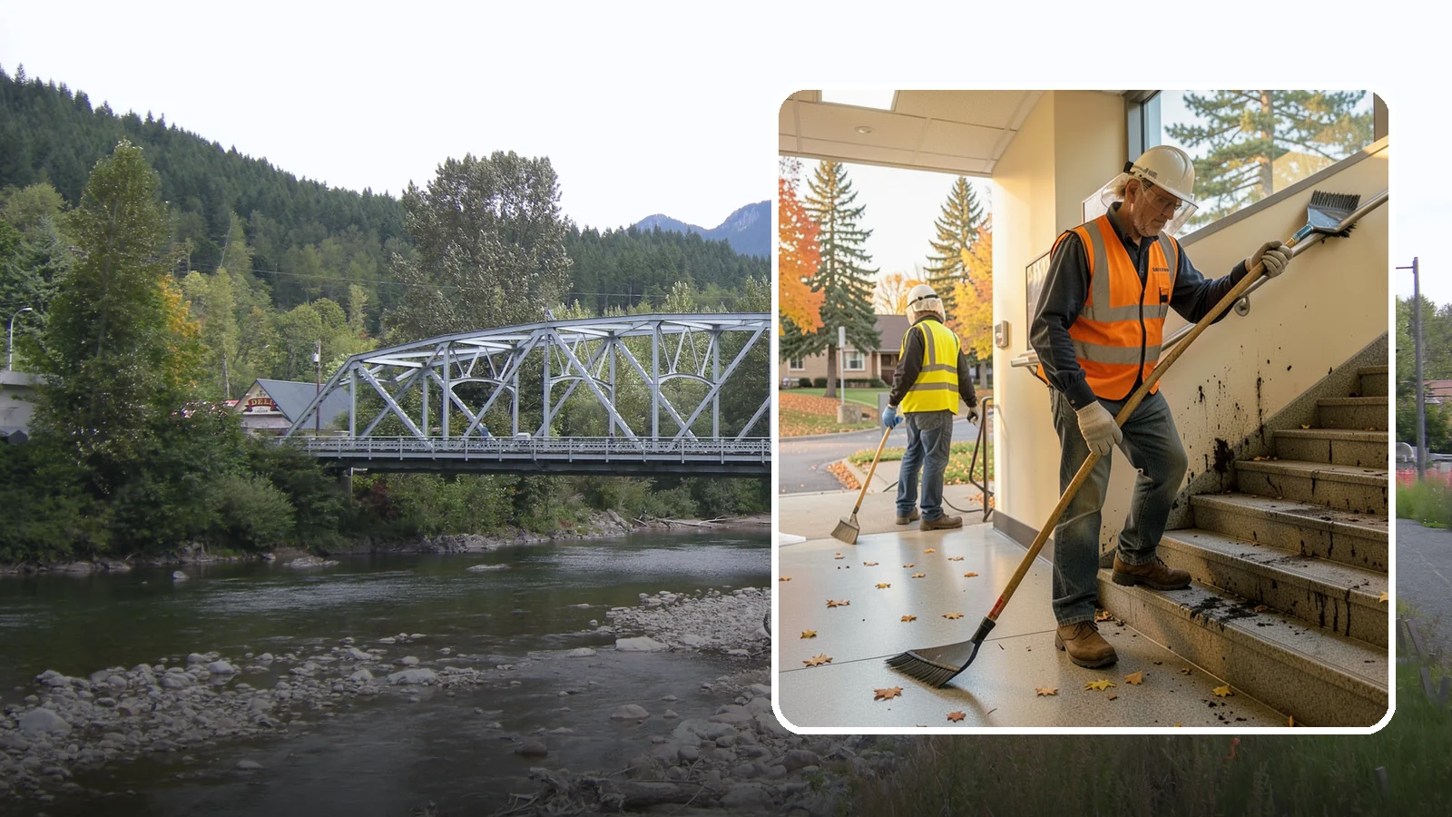 Public Stairwell Cleaning in Skykomish, King County, WA - We clean public stairwells and stair towers to remove grime, odors, and biohazards for Western Washington facilities.