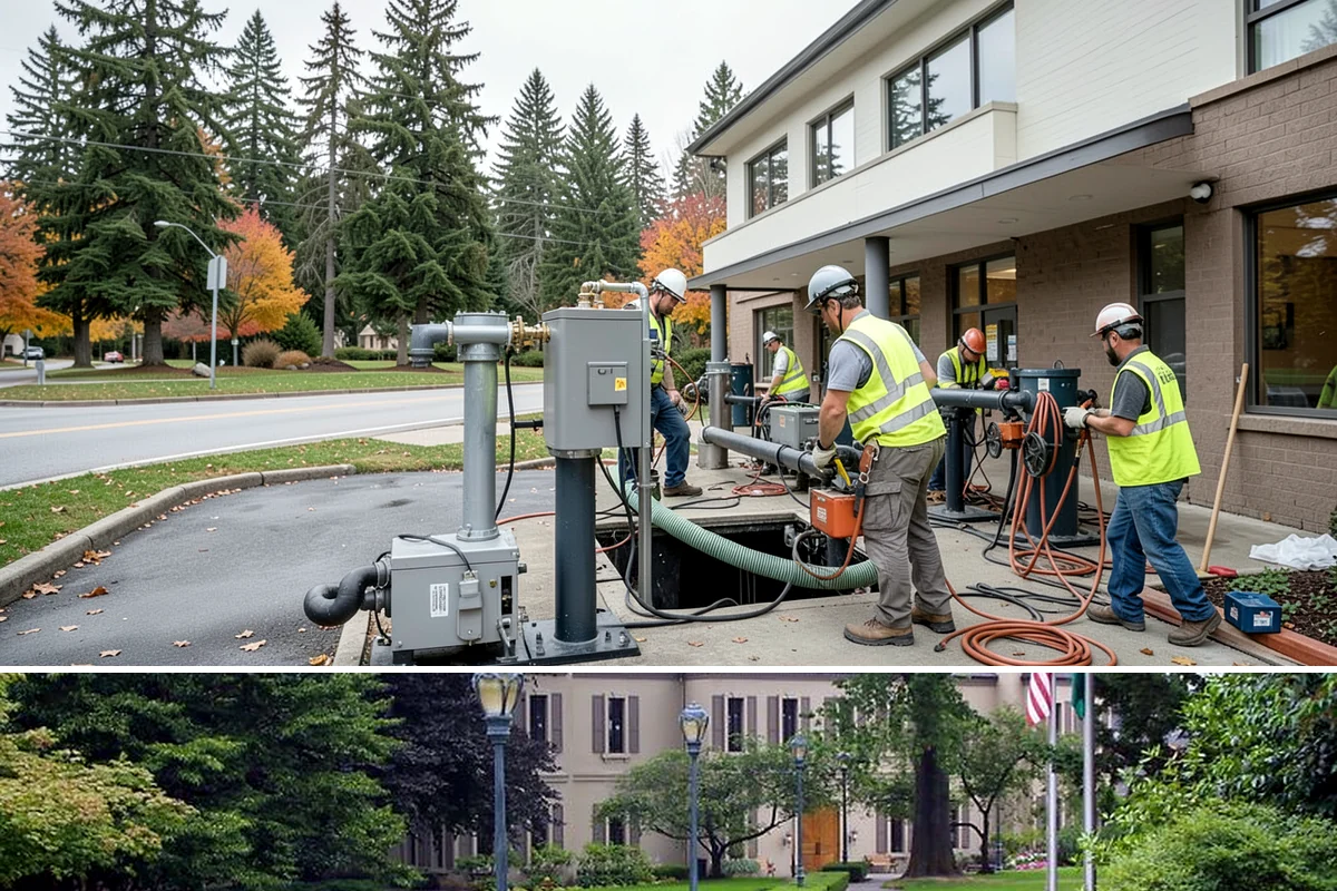 Public Stairwell Cleaning in Woodinville, King County, WA - Stairwell cleaning is performed year-round since the enclosed spaces are unaffected by weather, with frequency set by usage and...