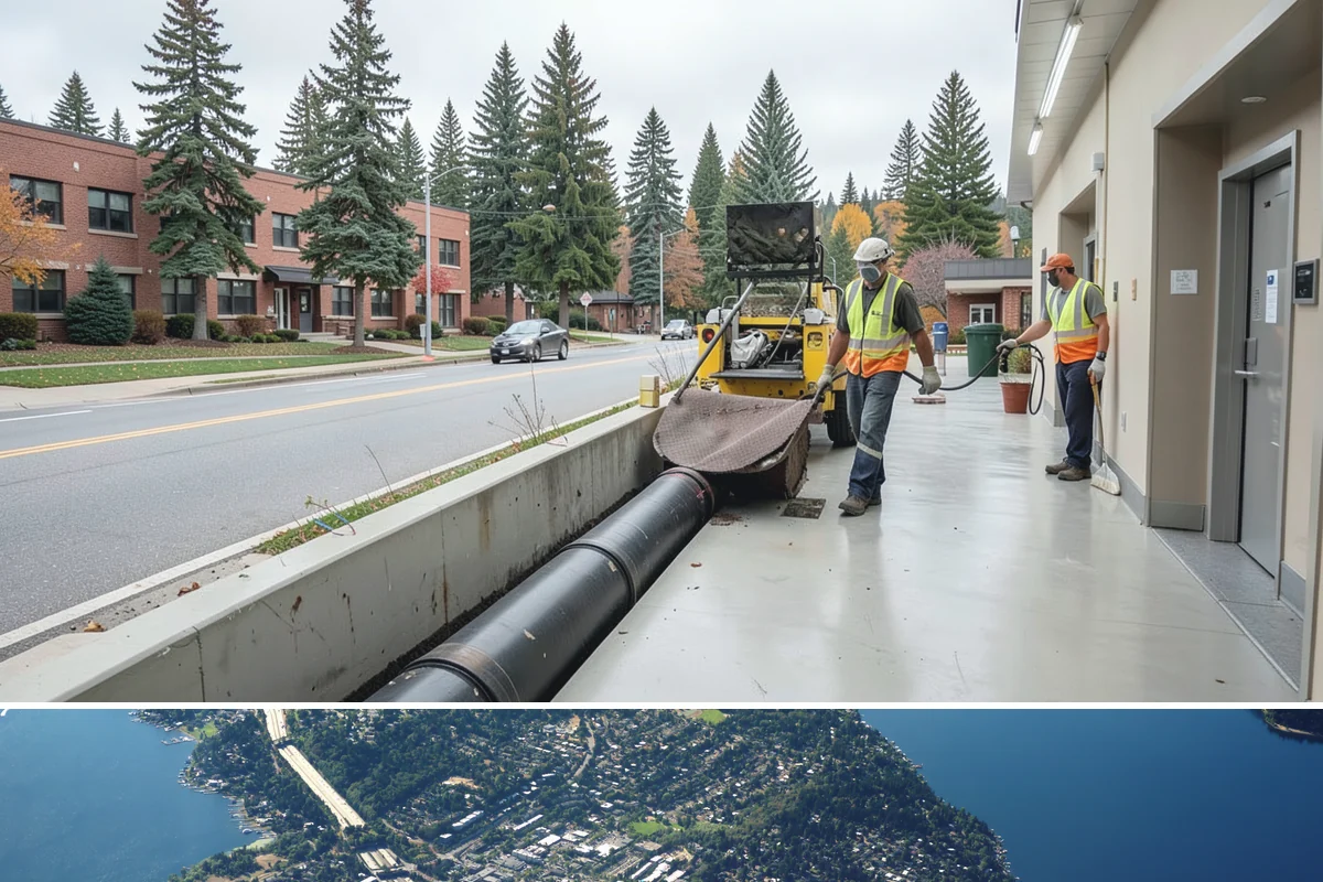 Pump Station Maintenance in Mercer Island, King County, WA - Maintenance ahead of the fall and winter wet season prepares stations for peak stormwater flows.