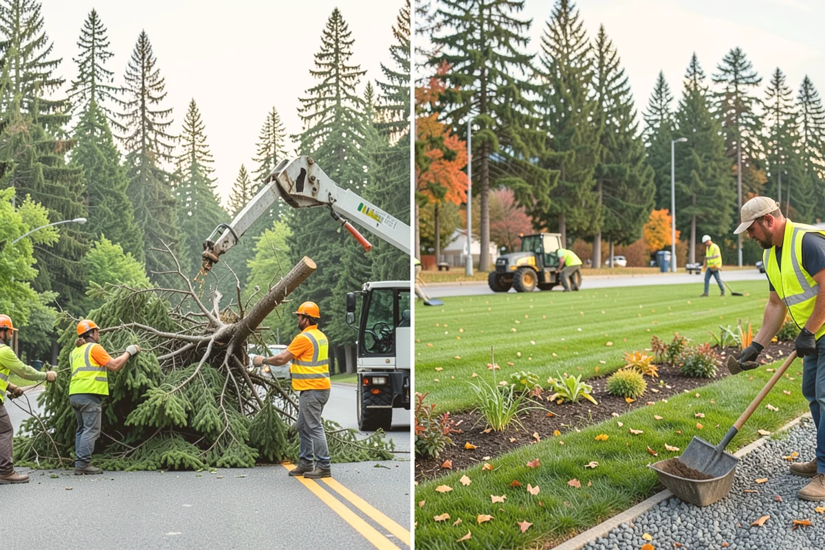Rain Garden Maintenance in Algona, King County, WA - Inspect plantings, mulch depth, and inlet and overflow points