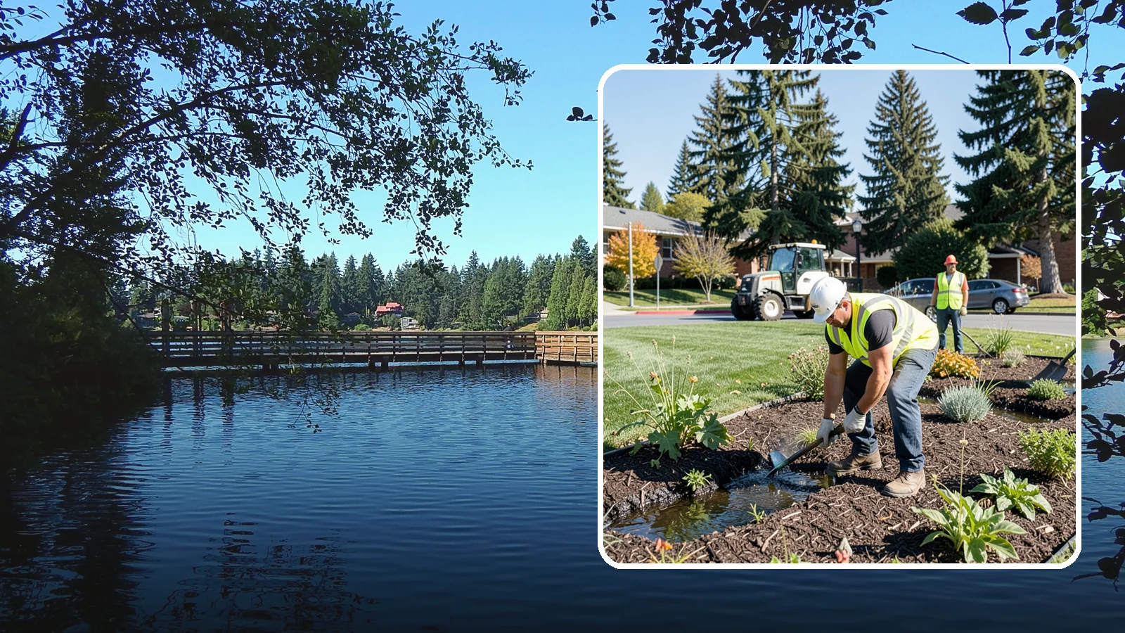 Rain Garden Maintenance in Federal Way, King County, WA - Upkeep of rain garden plantings, mulch, and infiltration surfaces to preserve treatment function.