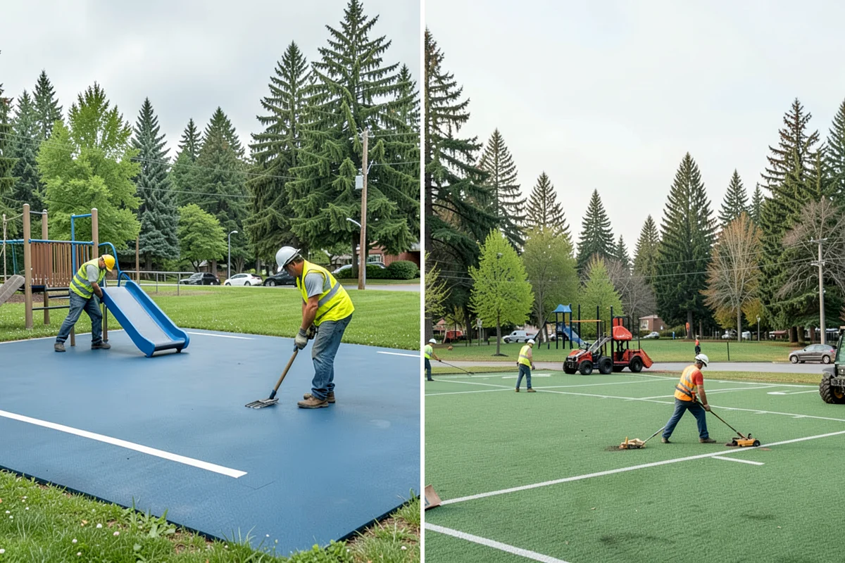 Rain Garden Maintenance in Federal Way, King County, WA - Inspect plantings, mulch depth, and inlet and overflow points