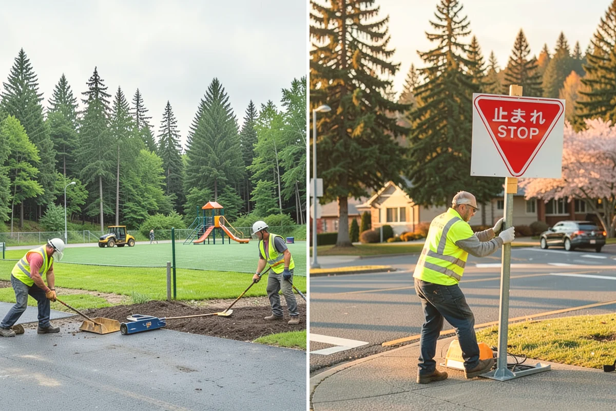 Rain Garden Maintenance in Index, Snohomish County, WA - Inspect plantings, mulch depth, and inlet and overflow points