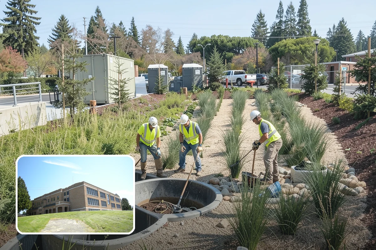 Rain Garden Maintenance in Maple Valley, King County, WA - Preserved infiltration and treatment performance