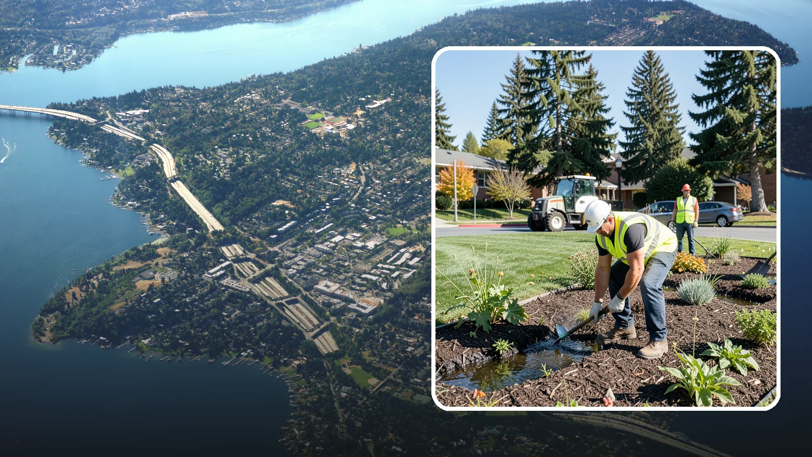 Rain Garden Maintenance in Mercer Island, King County, WA - Upkeep of rain garden plantings, mulch, and infiltration surfaces to preserve treatment function.