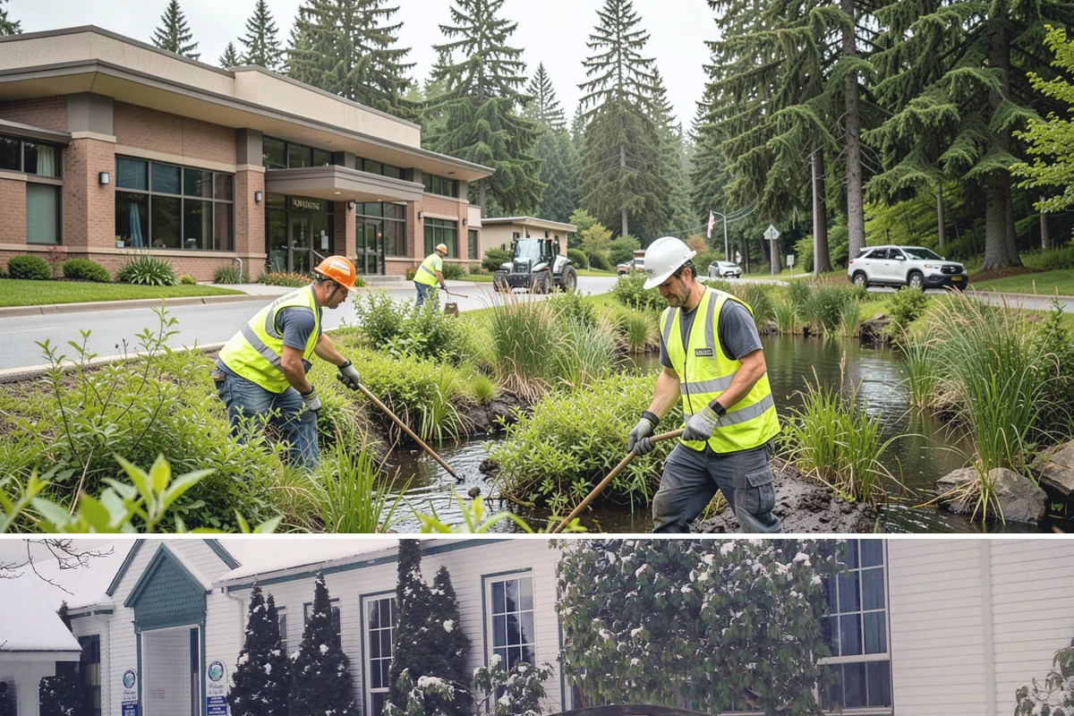 Rain Garden Maintenance in Pacific, King County, WA - Planting and mulching are scheduled for spring and early fall, aligning with the wet planting window Pacific Northwest natives...
