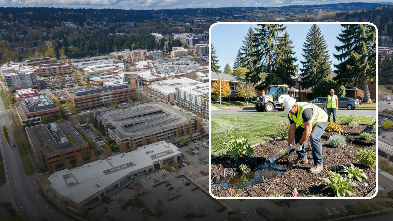 Rain Garden Maintenance in Redmond, King County, WA - Upkeep of rain garden plantings, mulch, and infiltration surfaces to preserve treatment function.
