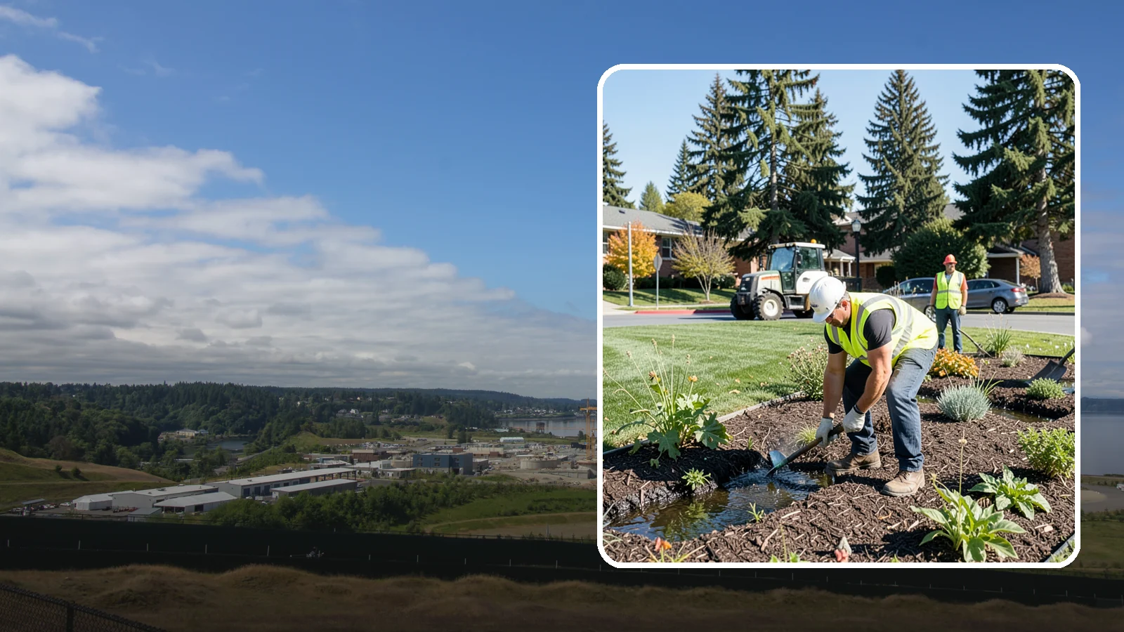 Rain Garden Maintenance in University Place, Pierce County, WA - Upkeep of rain garden plantings, mulch, and infiltration surfaces to preserve treatment function.
