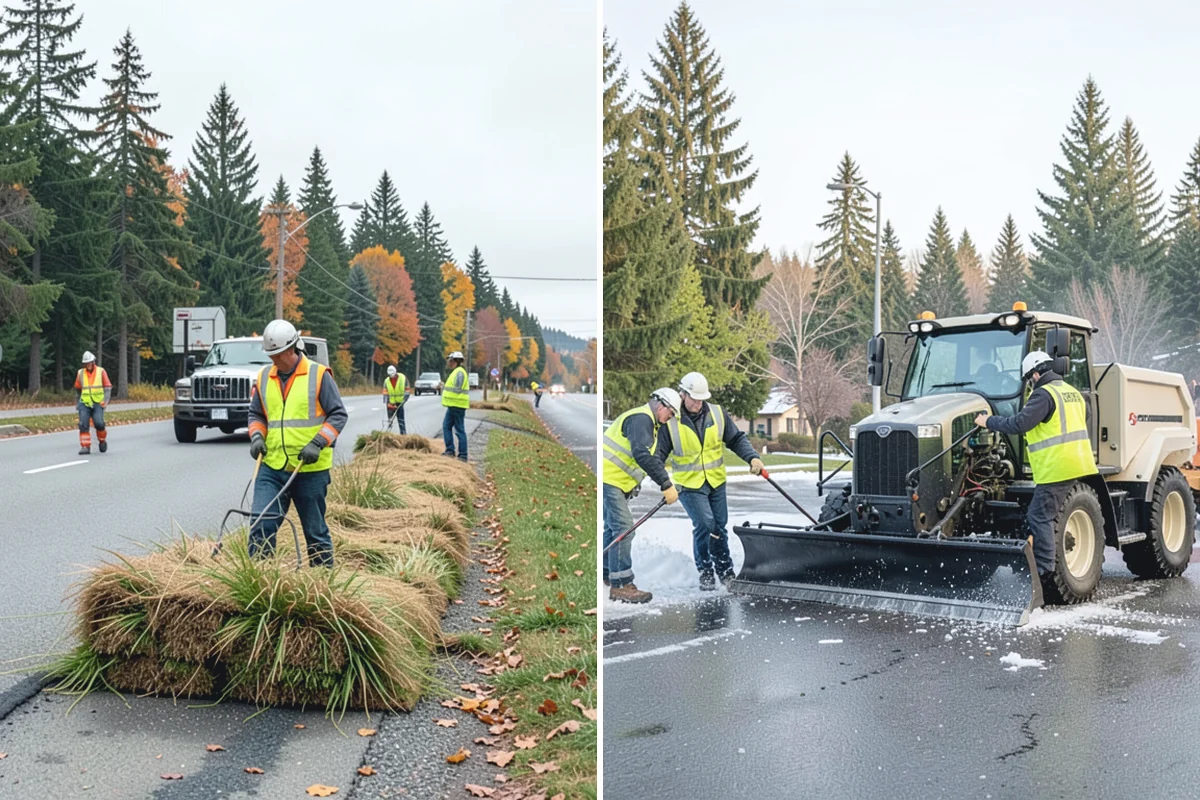 Rain Garden Maintenance in Wilkeson, Pierce County, WA - Inspect plantings, mulch depth, and inlet and overflow points