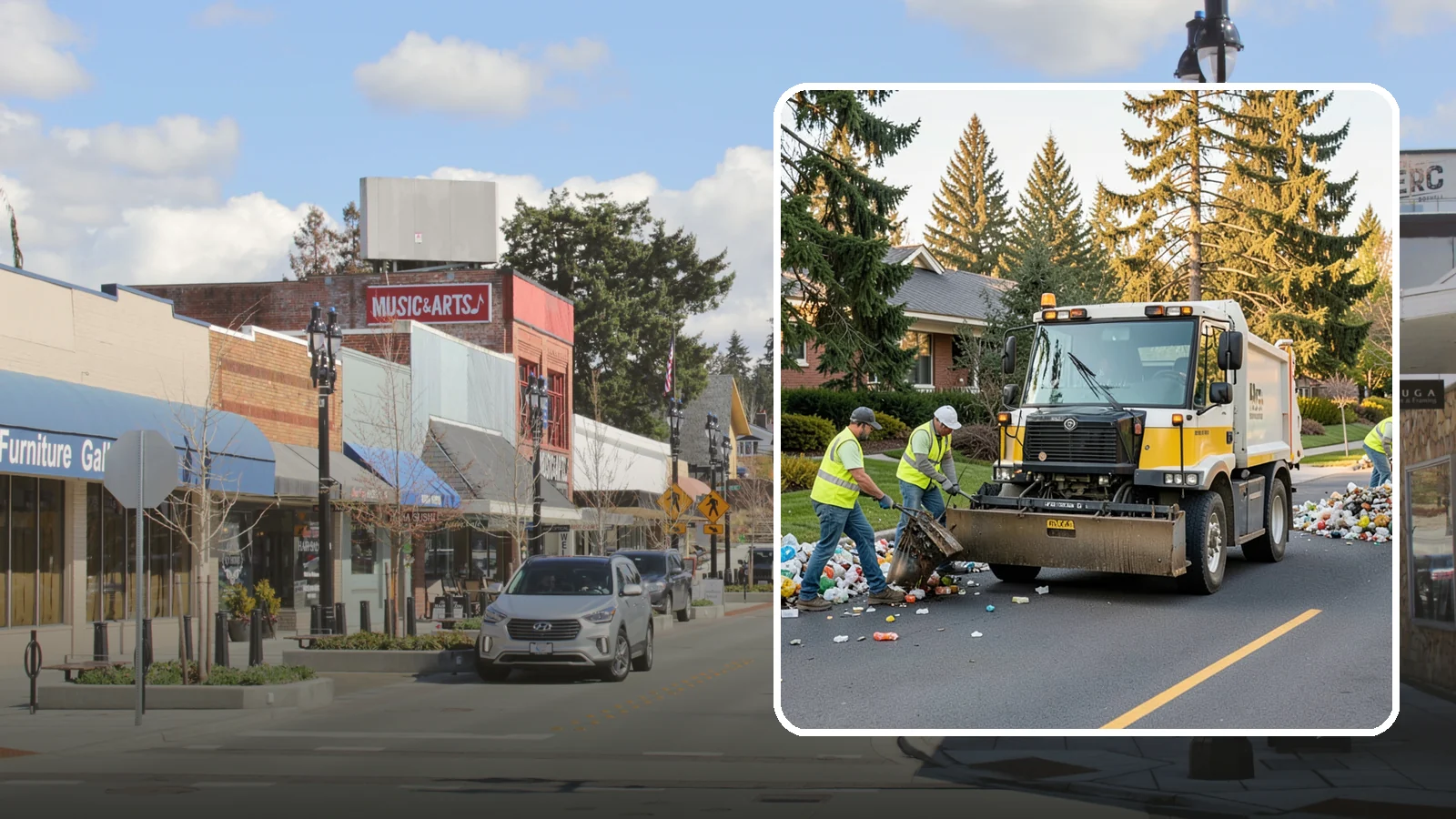 Recycling Collection Support in Bothell, King County, WA - Supplemental collection and sorting support for public-space recycling and diversion programs.
