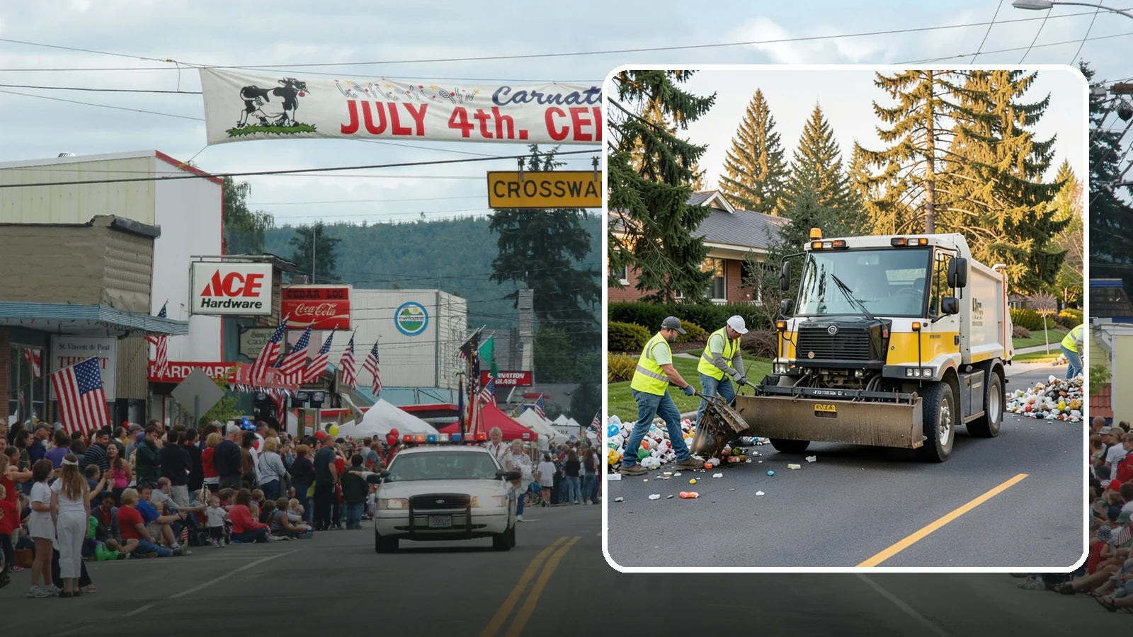 Recycling Collection Support in Carnation, King County, WA - Supplemental collection and sorting support for public-space recycling and diversion programs.