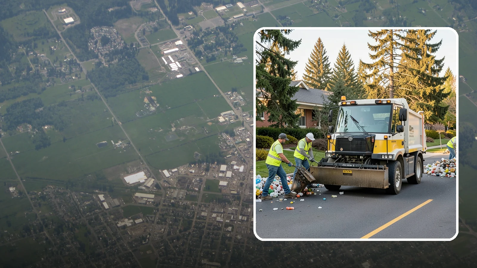 Recycling Collection Support in Enumclaw, King County, WA - Supplemental collection and sorting support for public-space recycling and diversion programs.