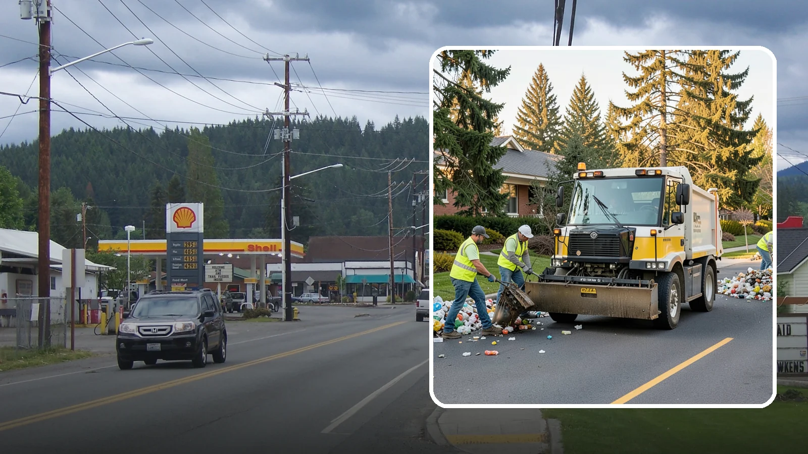 Recycling Collection Support in Granite Falls, Snohomish County, WA - Supplemental collection and sorting support for public-space recycling and diversion programs.