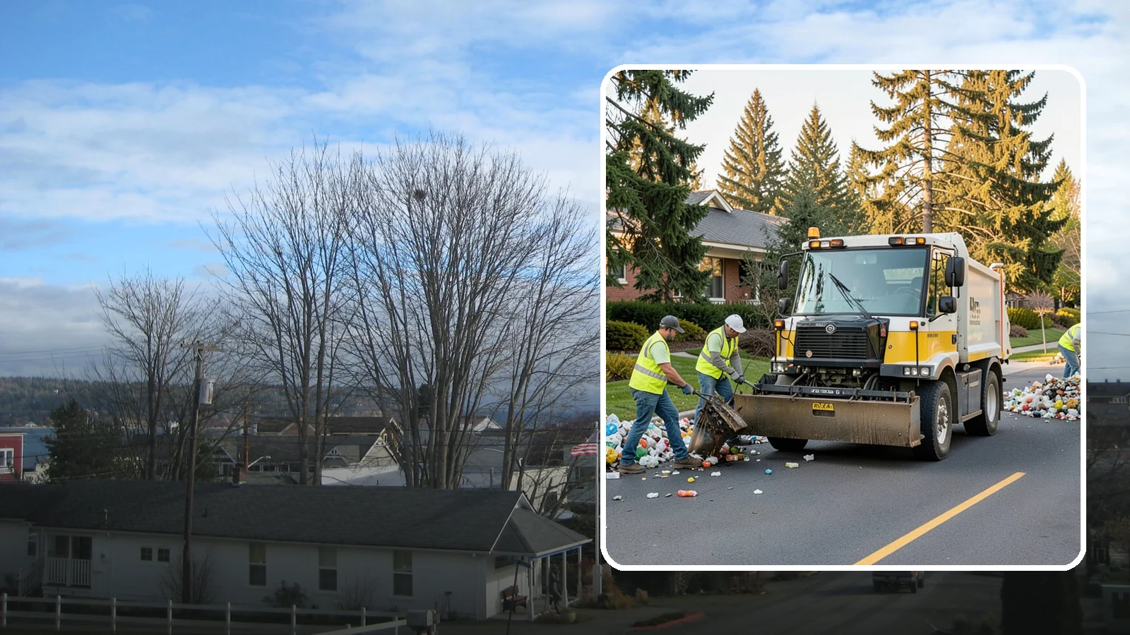 Recycling Collection Support in Langley, Island County, WA - Supplemental collection and sorting support for public-space recycling and diversion programs.