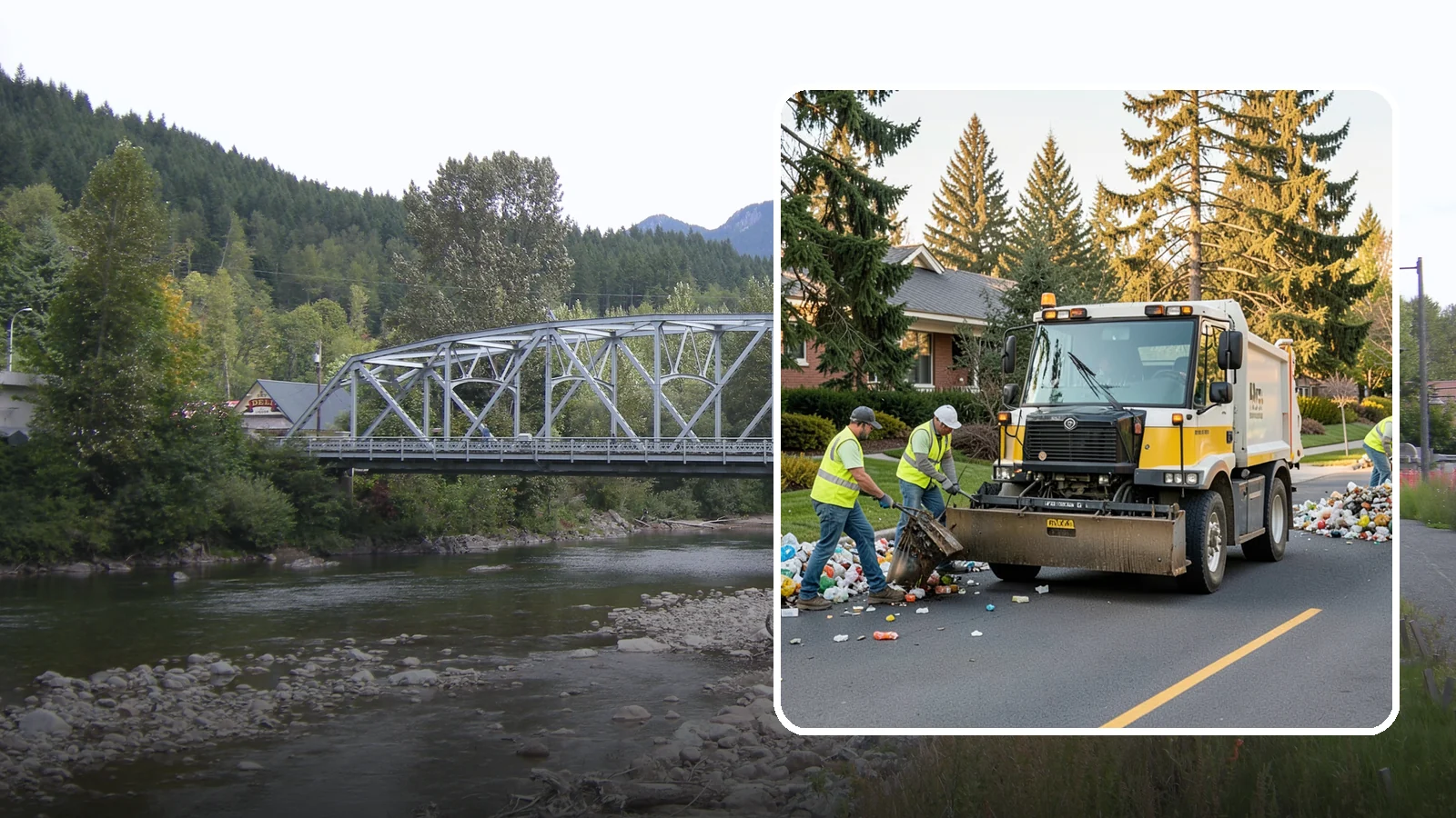 Recycling Collection Support in Skykomish, King County, WA - Supplemental collection and sorting support for public-space recycling and diversion programs.