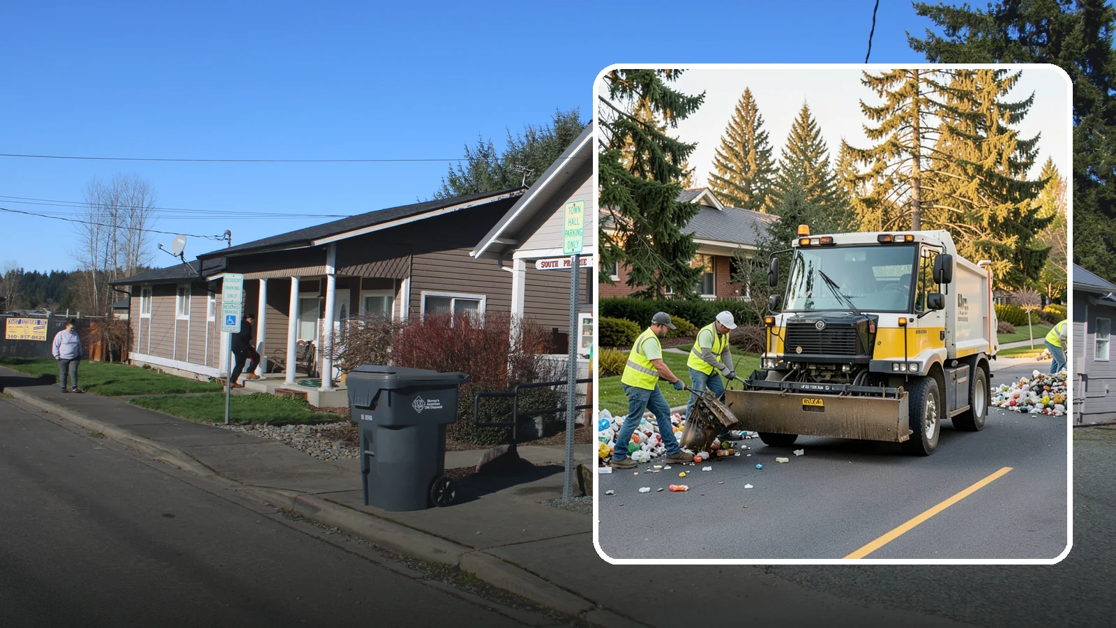 Recycling Collection Support in South Prairie, Pierce County, WA - Supplemental collection and sorting support for public-space recycling and diversion programs.