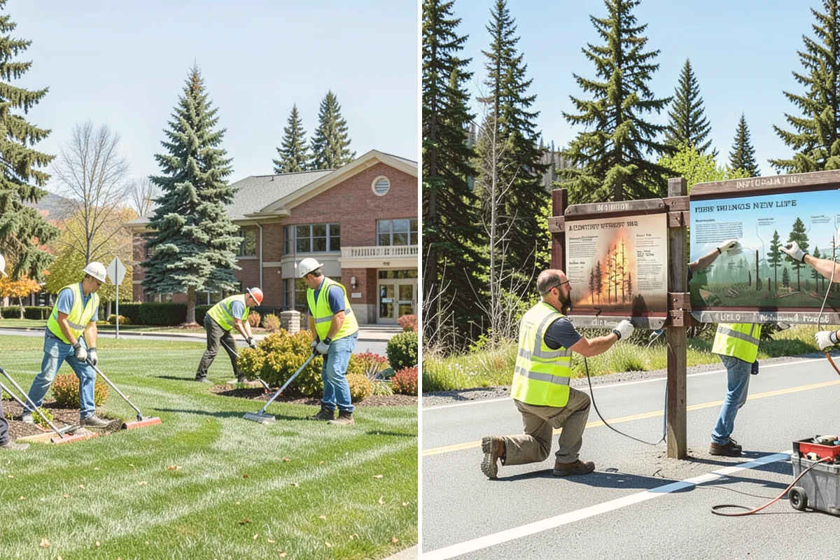Recycling Station Installation in Bellevue, King County, WA - Confirm stream configuration with your hauler and staff