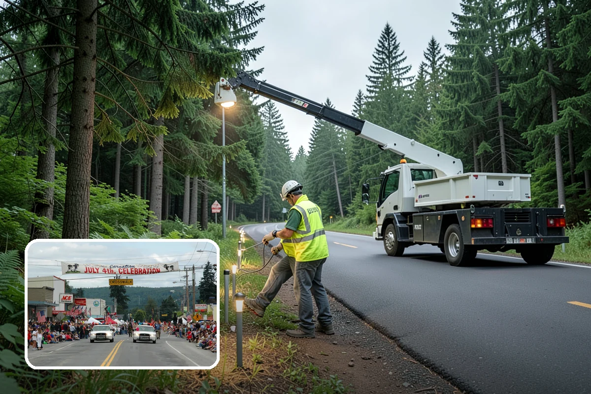 Recycling Station Installation in Carnation, King County, WA - Advances measurable diversion and sustainability goals