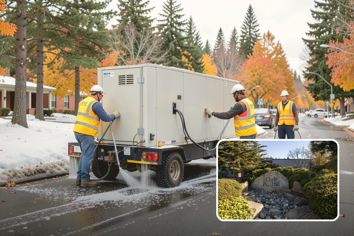 Recycling Station Installation in Clyde Hill, King County, WA - Advances measurable diversion and sustainability goals