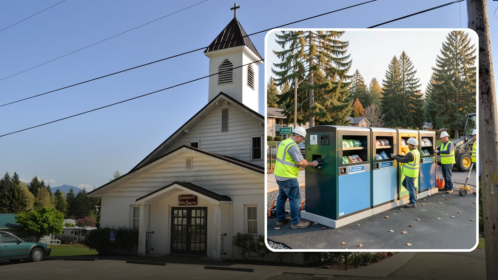 Recycling Station Installation in Concrete, Skagit County, WA - We install multi-stream recycling stations with clear labeling to support your diversion goals.