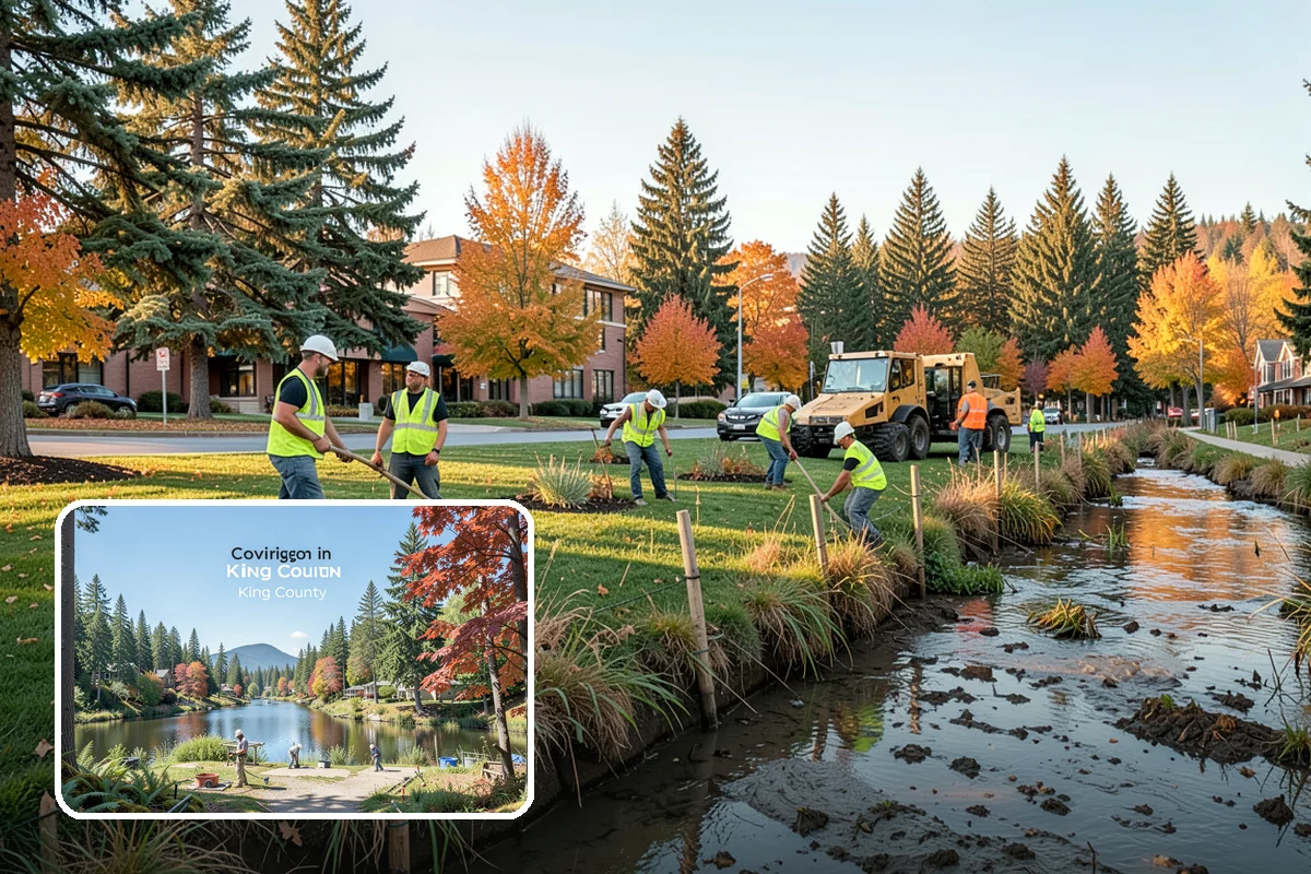 Recycling Station Installation in Covington, King County, WA - Advances measurable diversion and sustainability goals