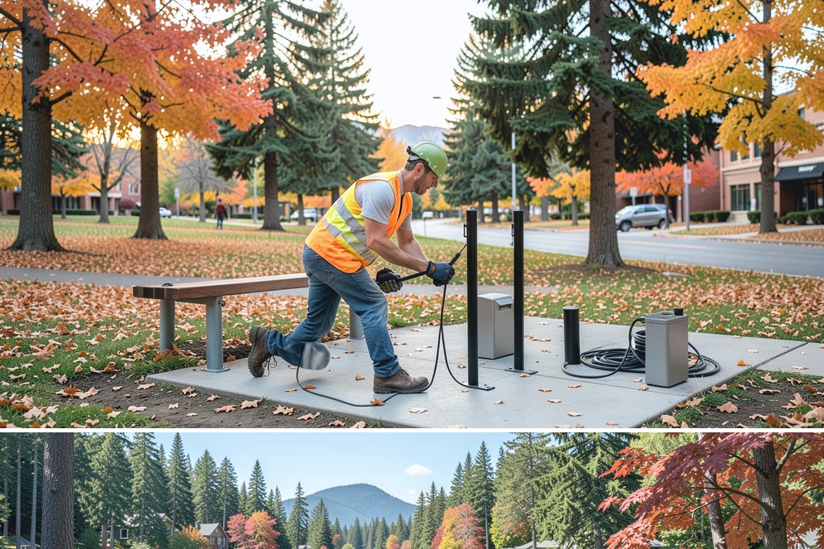 Recycling Station Installation in Covington, King County, WA - Stations are installed year-round, with rollouts often timed to coincide with new diversion programs or the high-traffic summer...