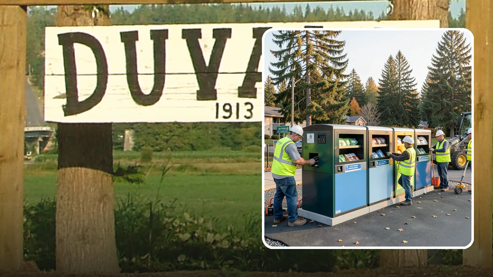 Recycling Station Installation in Duvall, King County, WA - We install multi-stream recycling stations with clear labeling to support your diversion goals.