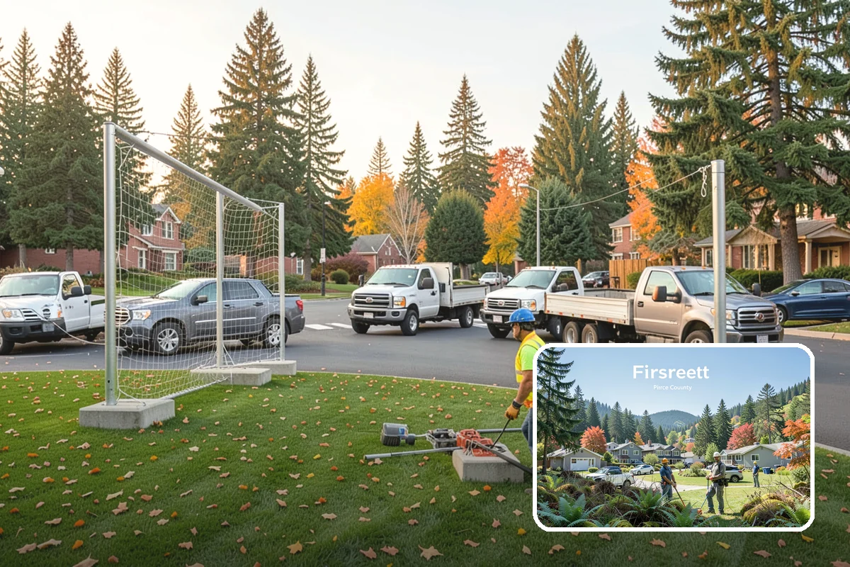 Recycling Station Installation in Fircrest, Pierce County, WA - Advances measurable diversion and sustainability goals