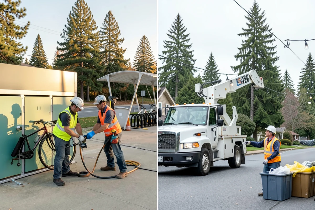 Recycling Station Installation in Gig Harbor, Pierce County, WA - Confirm stream configuration with your hauler and staff