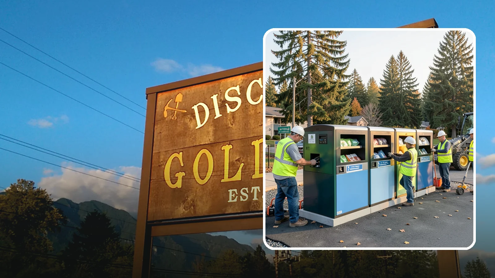 Recycling Station Installation in Gold Bar, Snohomish County, WA - We install multi-stream recycling stations with clear labeling to support your diversion goals.