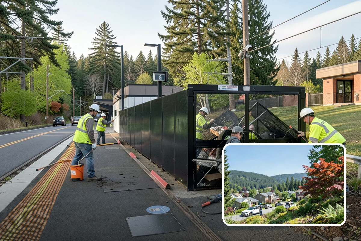 Recycling Station Installation in Index, Snohomish County, WA - Advances measurable diversion and sustainability goals