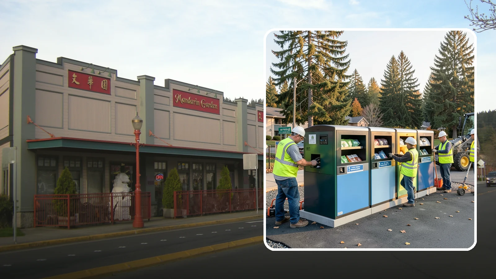 Recycling Station Installation in Issaquah, King County, WA - We install multi-stream recycling stations with clear labeling to support your diversion goals.