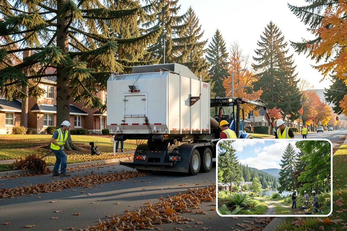 Recycling Station Installation in Lake Forest Park, King County, WA - Advances measurable diversion and sustainability goals