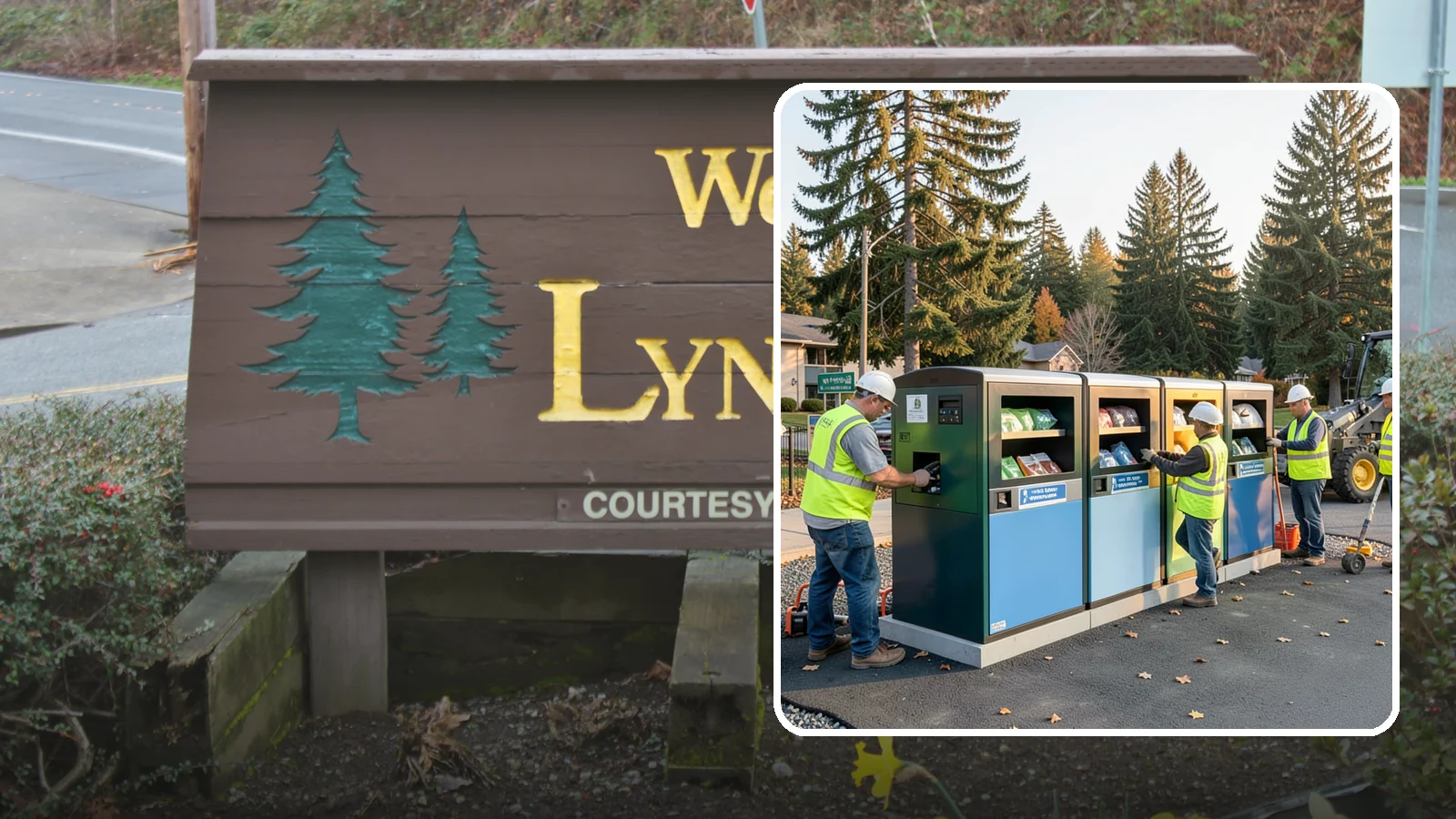 Recycling Station Installation in Lynnwood, Snohomish County, WA - We install multi-stream recycling stations with clear labeling to support your diversion goals.