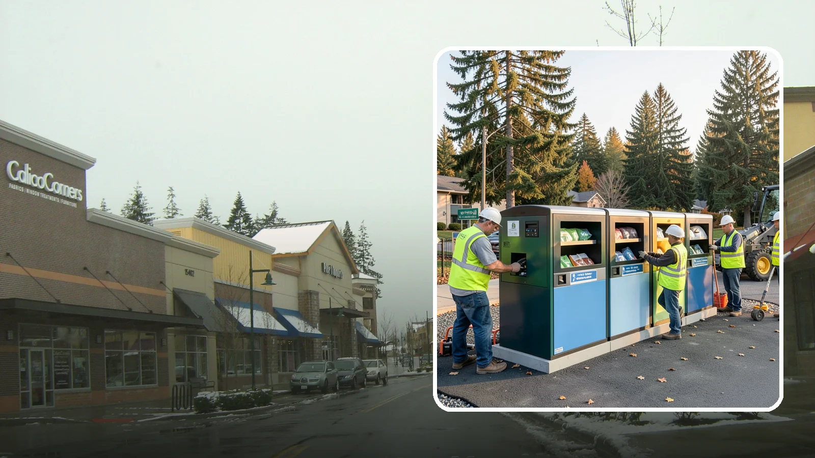 Recycling Station Installation in Mill Creek, Snohomish County, WA - We install multi-stream recycling stations with clear labeling to support your diversion goals.