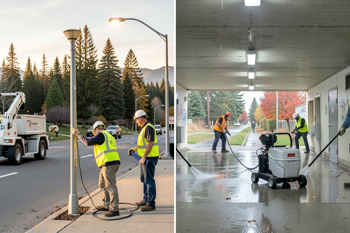 Recycling Station Installation in Puyallup, Pierce County, WA - Confirm stream configuration with your hauler and staff