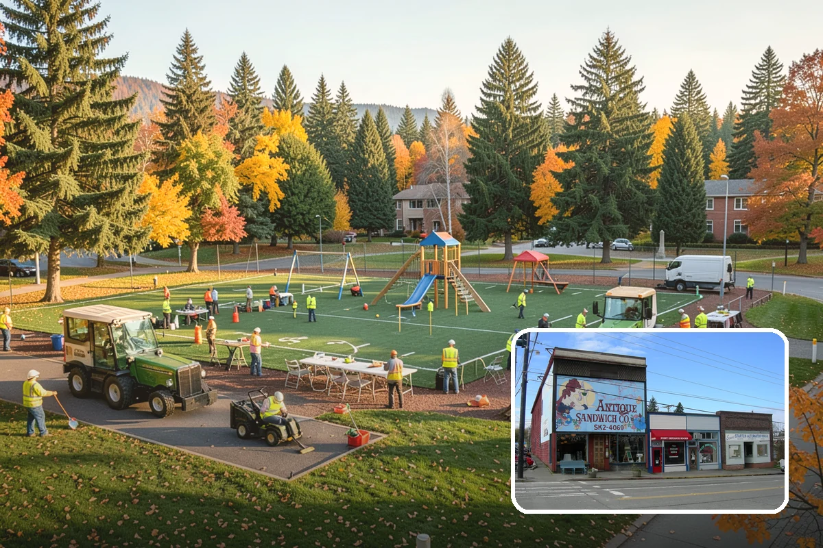 Recycling Station Installation in Ruston, Pierce County, WA - Advances measurable diversion and sustainability goals