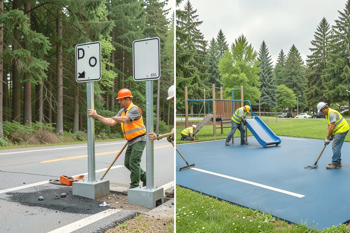 Recycling Station Installation in Stanwood, Snohomish County, WA - Confirm stream configuration with your hauler and staff