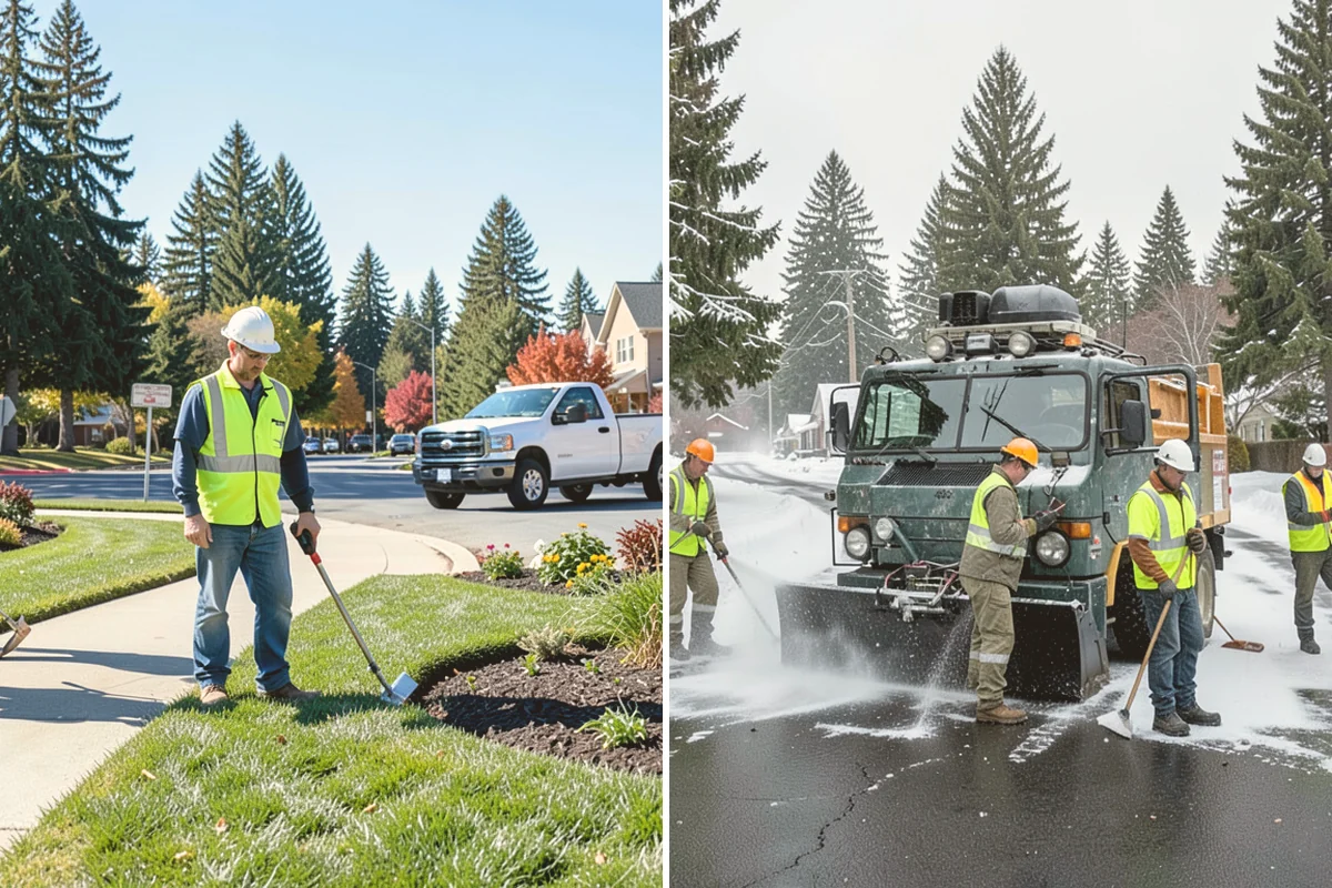 Reflective Marker Installation in Algona, King County, WA - Lay out marker locations and spacing