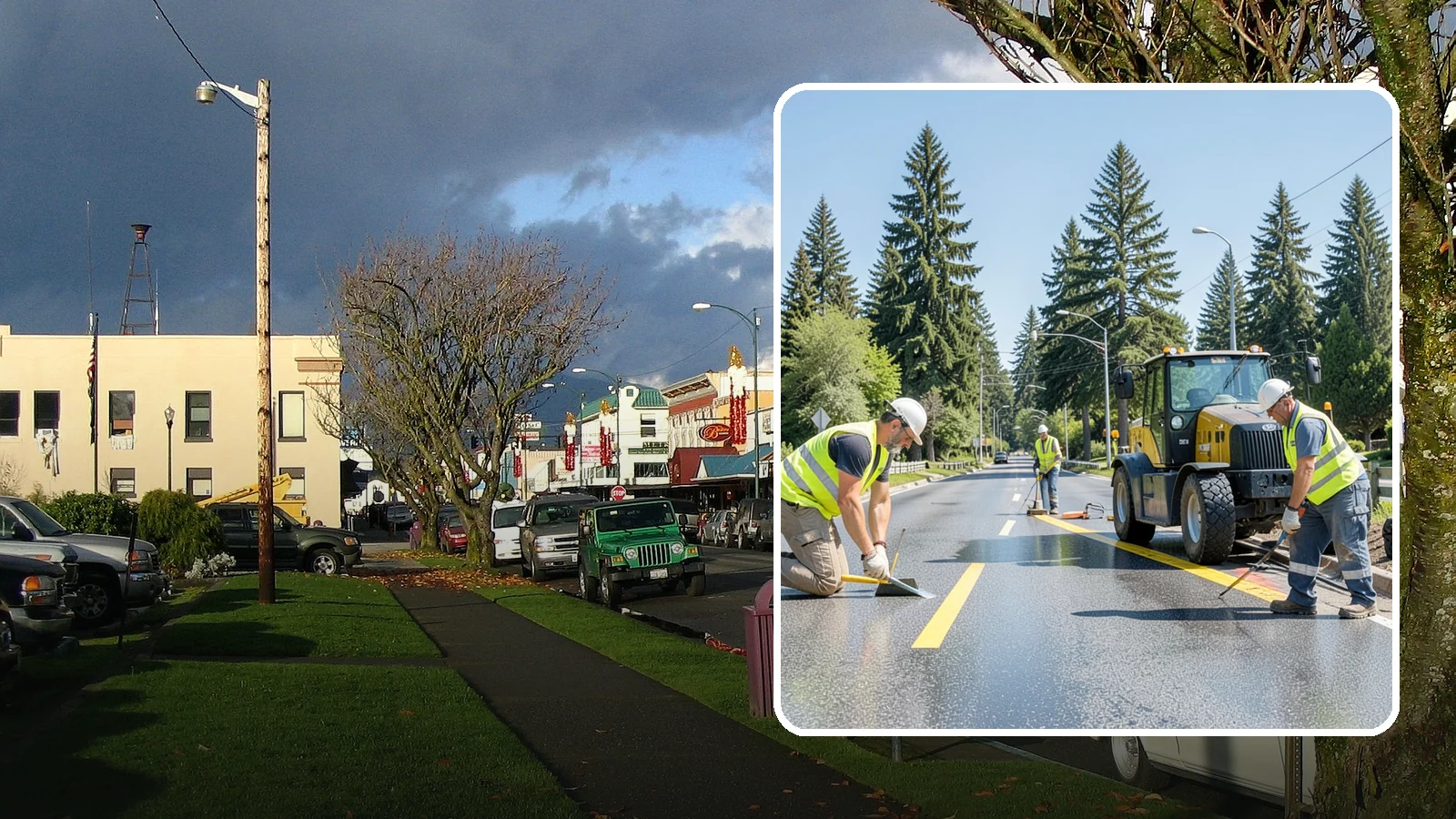 Reflective Marker Installation in Arlington, Snohomish County, WA - Raised and reflective pavement markers boost lane delineation in low-light and wet conditions.