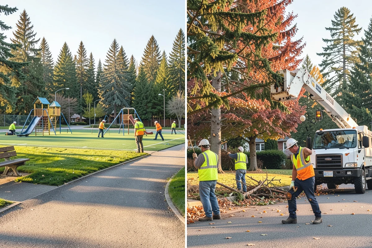 Reflective Marker Installation in Beaux Arts Village, King County, WA - Lay out marker locations and spacing