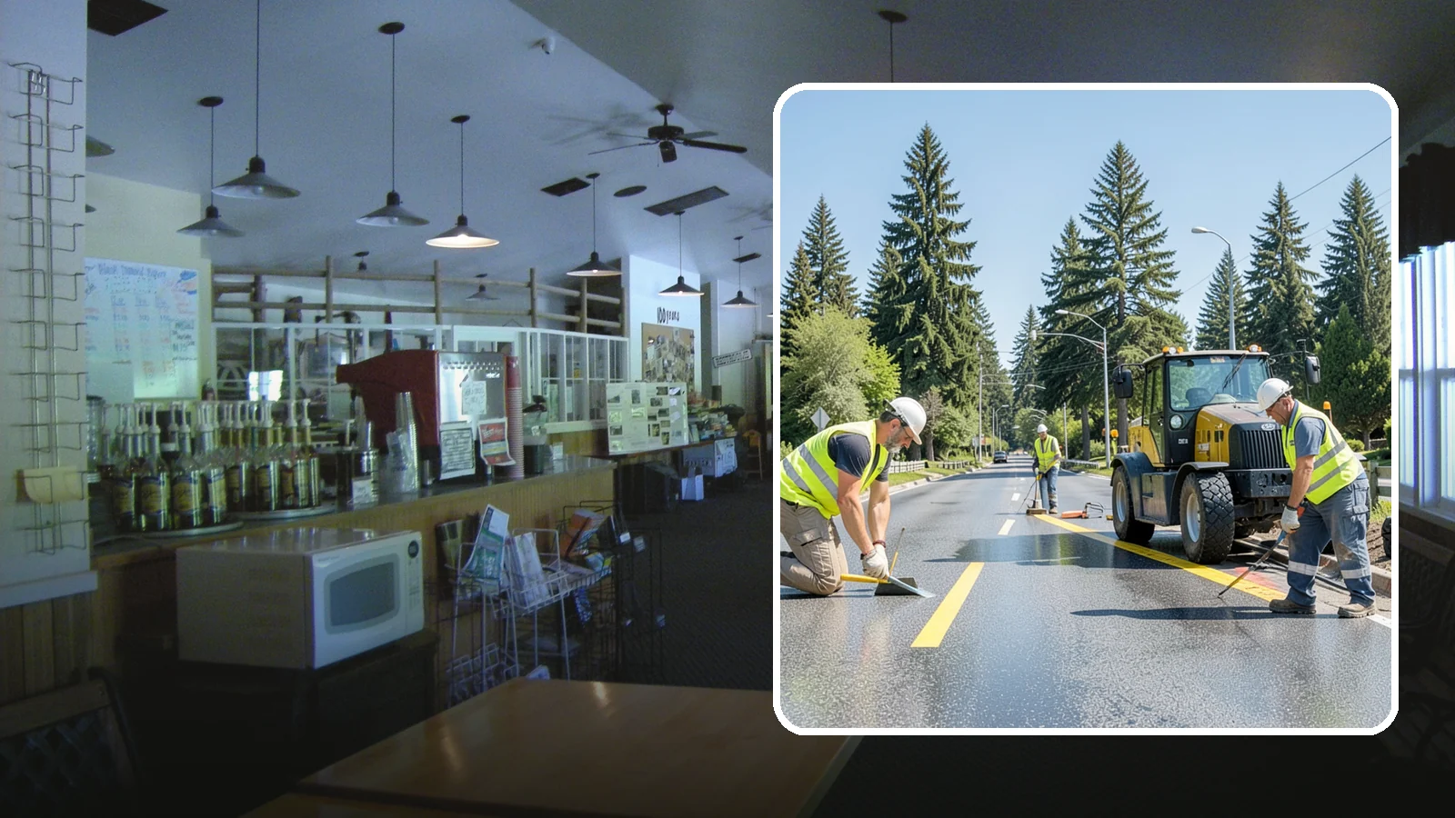 Reflective Marker Installation in Black Diamond, King County, WA - Raised and reflective pavement markers boost lane delineation in low-light and wet conditions.