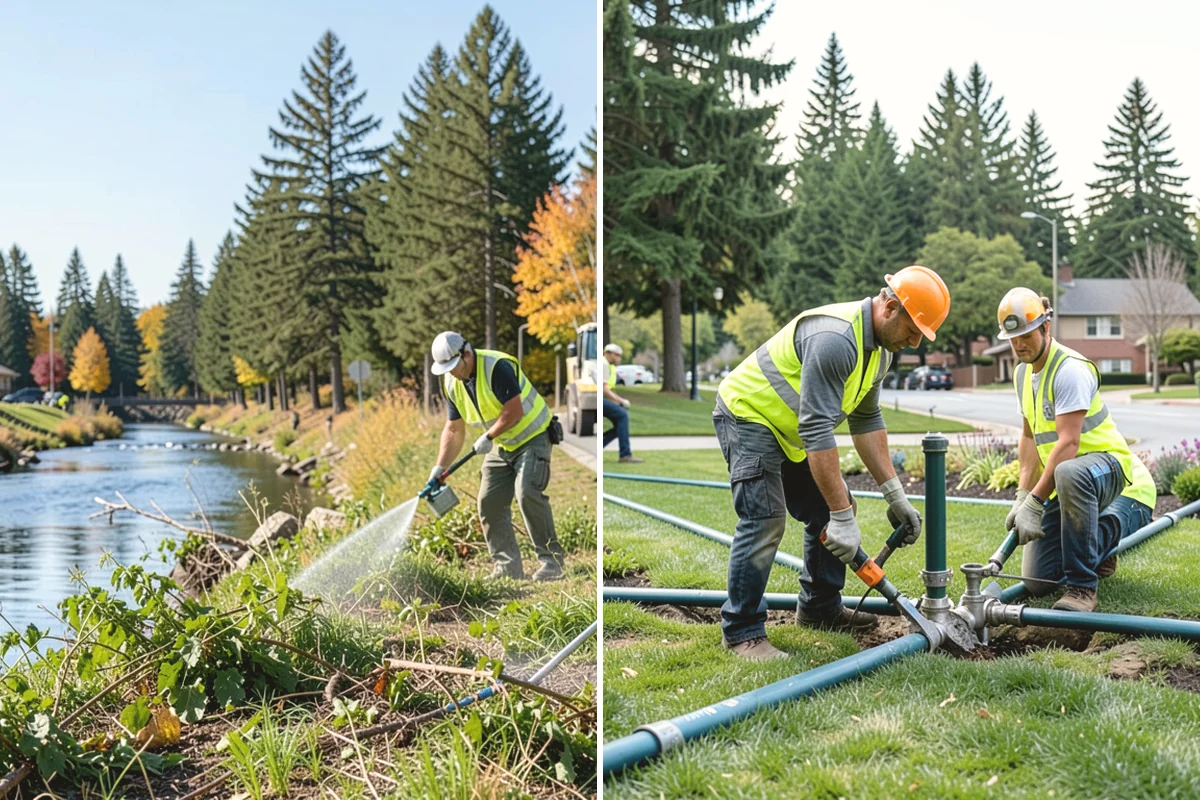 Reflective Marker Installation in Black Diamond, King County, WA - Lay out marker locations and spacing