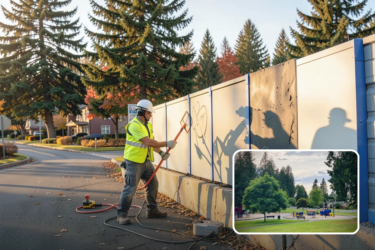 Reflective Marker Installation in Bonney Lake, Pierce County, WA - Improved wet-night lane delineation