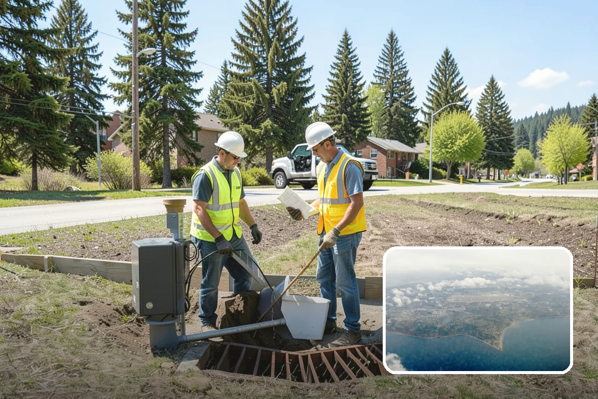 Reflective Marker Installation in Burien, King County, WA - Improved wet-night lane delineation
