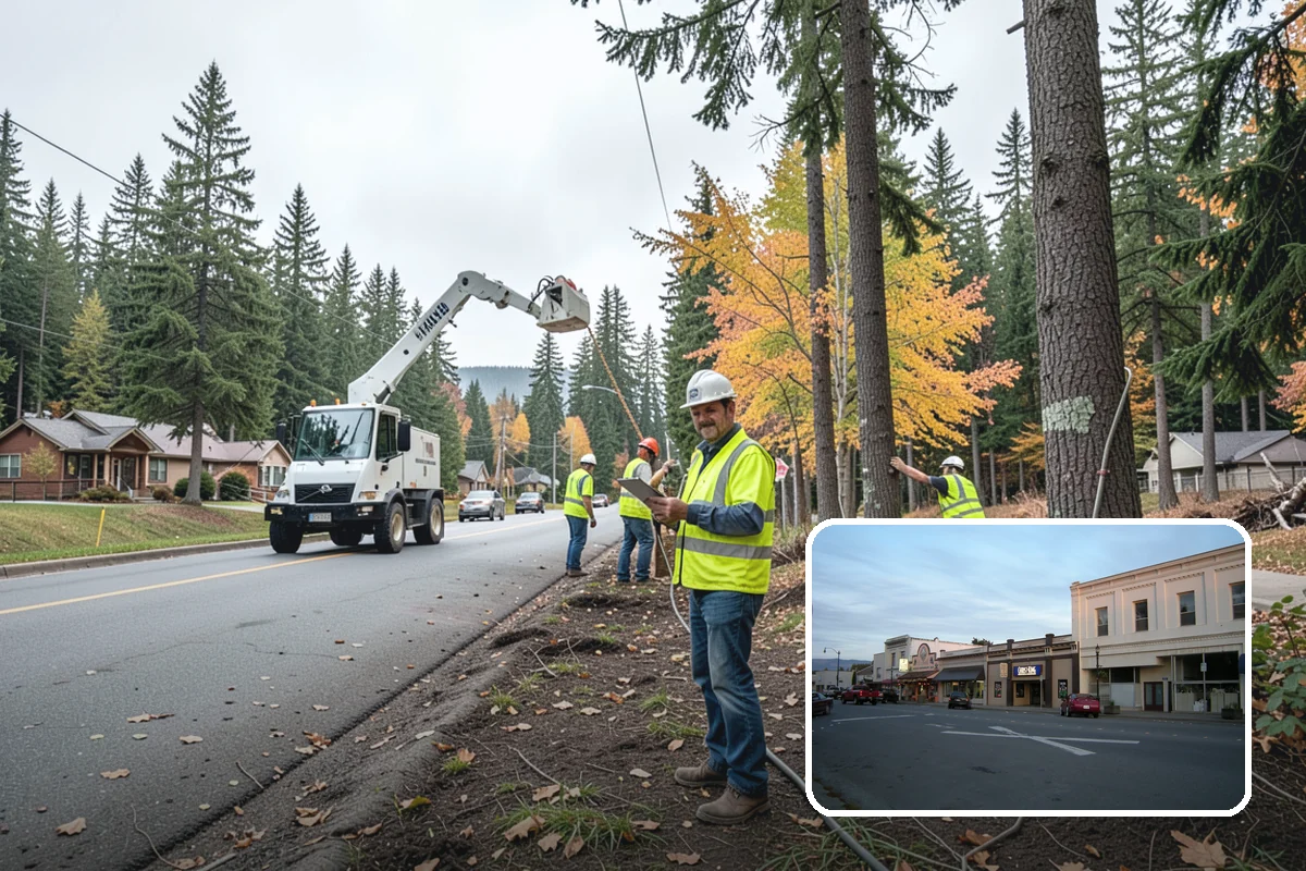 Reflective Marker Installation in Burlington, Skagit County, WA - Improved wet-night lane delineation